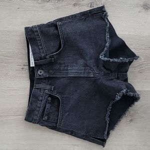 rag & bone Black Denim Shorts